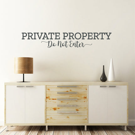 Private Property Do Not Enter Vinyl Decal/Sticker