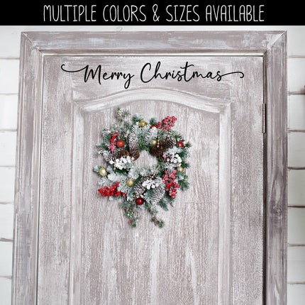 Cursive Merry Christmas Vinyl Decal/Stickerl