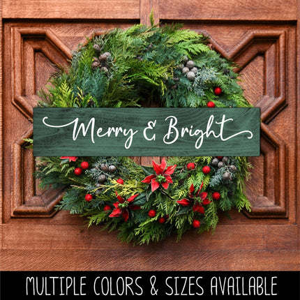 Cursive Merry & Bright Vinyl Decal/Sticker