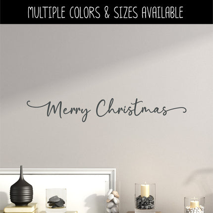 Cursive Merry Christmas Vinyl Decal/Stickerl