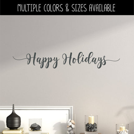 Cursive Happy Holidays Vinyl Decal/Sticker