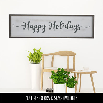 Cursive Happy Holidays Vinyl Decal/Sticker