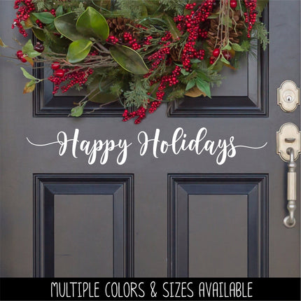 Cursive Happy Holidays Vinyl Decal/Sticker