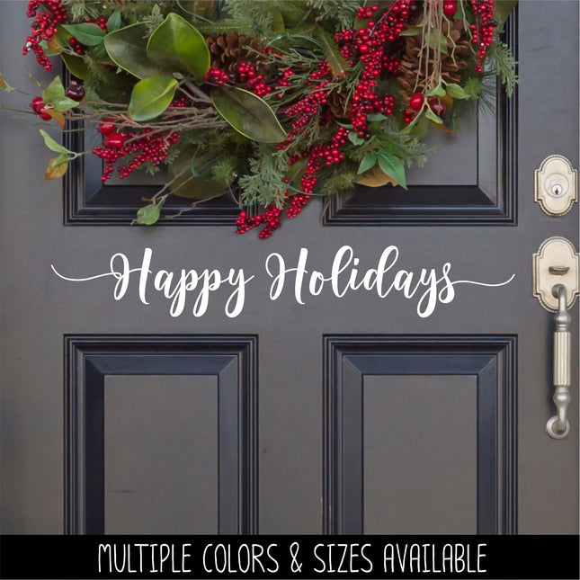 Cursive Happy Holidays Vinyl Decal/Sticker
