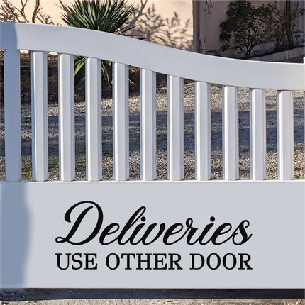 Deliveries Use Other Door Vinyl Decal/Sticker