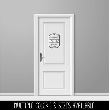 Custom Pantry Vinyl Decal/Sticker