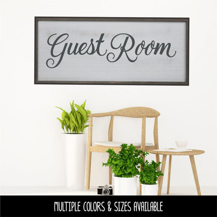 Cursive Guest Room Vinyl Decal/Sticker