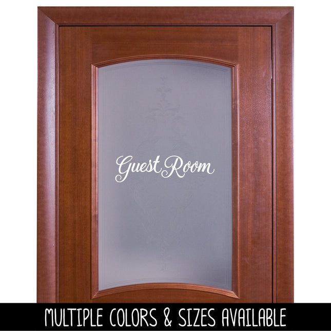 Cursive Guest Room Vinyl Decal/Sticker