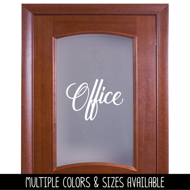Cursive Office Vinyl Decal/Sticker - Office Sticker