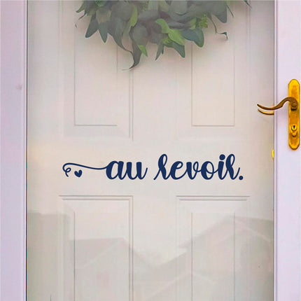 Au Revoir with Heart Vinyl Decal/Sticker