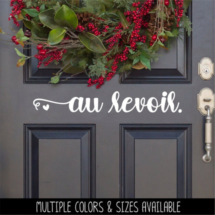 Au Revoir with Heart Vinyl Decal/Sticker