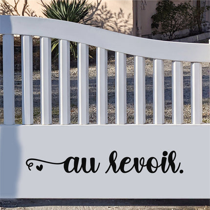 Au Revoir with Heart Vinyl Decal/Sticker