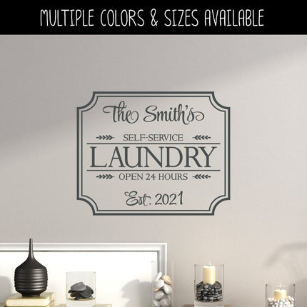 Custom Laundry Vinyl Decal/Sticker