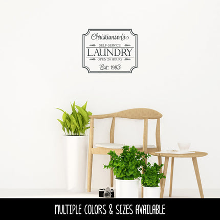 Custom Laundry Vinyl Decal/Sticker