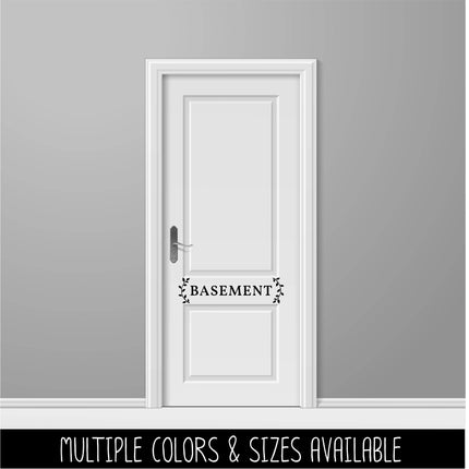 Basement with Curved Leaves Vinyl Decal/Sticker