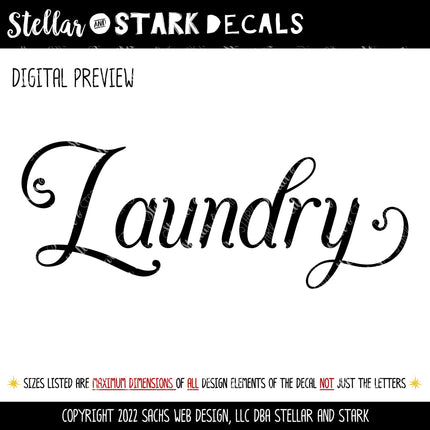 Vintage Laundry Vinyl Decal/Sticker
