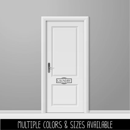 Framed Laundry with floral decoration Vinyl Decal/Sticker