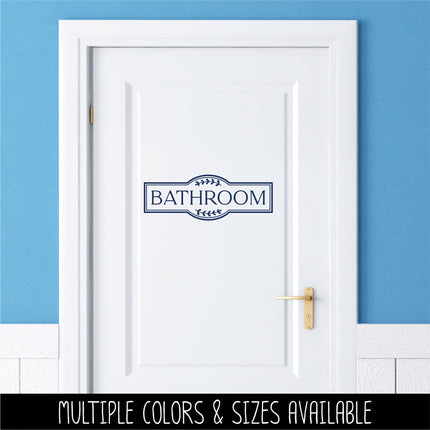 Framed Bathroom with floral decoration Vinyl Decal/Sticker