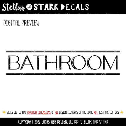 Modern Bathroom Vinyl Decal/Sticker
