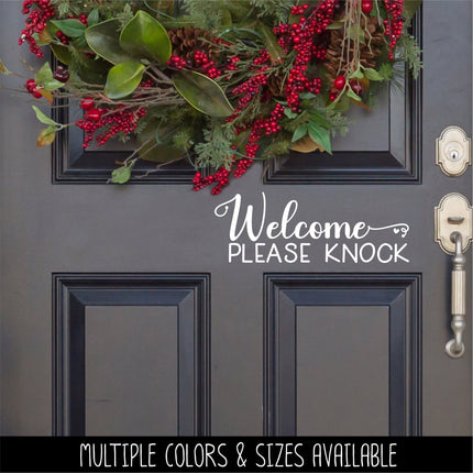 Welcome Please Knock Vinyl Decal/Sticker