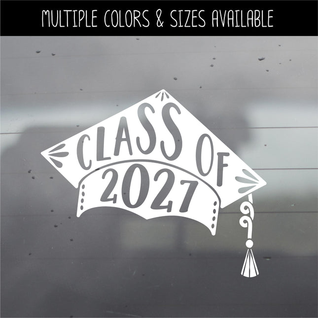 2027 Graduation Cap Vinyl Decal/Sticker