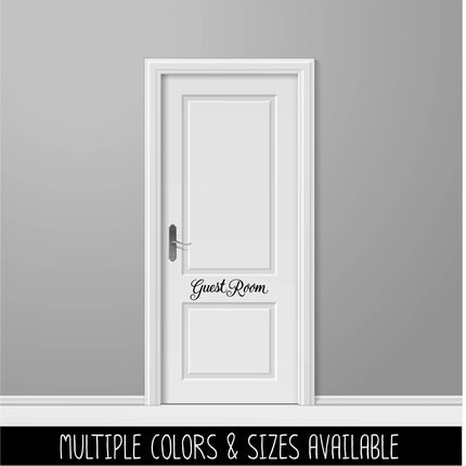 Cursive Guest Room Vinyl Decal/Sticker