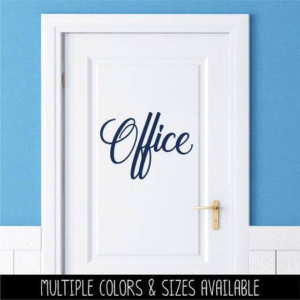 Cursive Office Vinyl Decal/Sticker - Office Sticker
