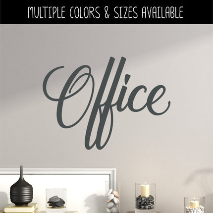 Cursive Office Vinyl Decal/Sticker - Office Sticker