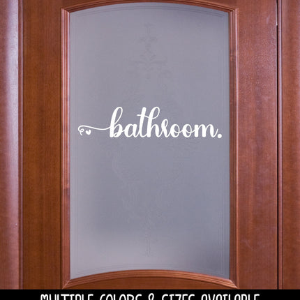 Bathroom with Hearts Vinyl Decal/Sticker