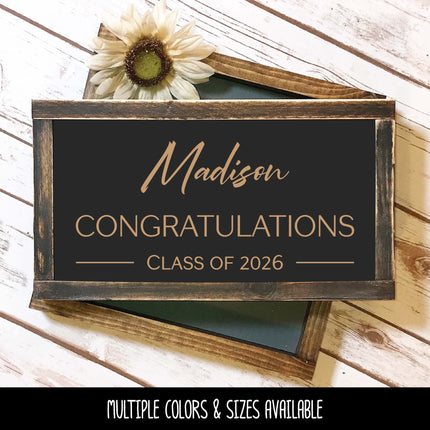 Custom Modern Graduation Announcement Vinyl Decal/Sticker