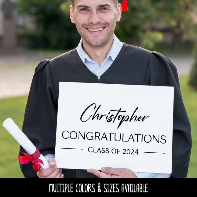 Custom Modern Graduation Announcement Vinyl Decal/Sticker