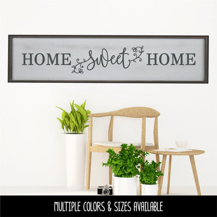 Home Sweet Home Flowers Vinyl Decal/Sticker