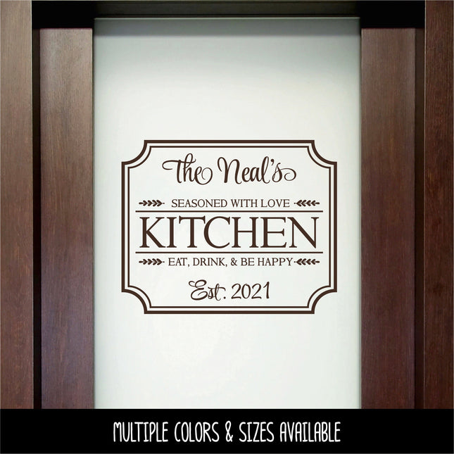 Custom Kitchen Vinyl Decal/Sticker