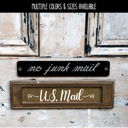 U.S. Mail with Swirl Decoration Vinyl Decal/Sticker