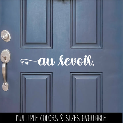 Au Revoir with Heart Vinyl Decal/Sticker