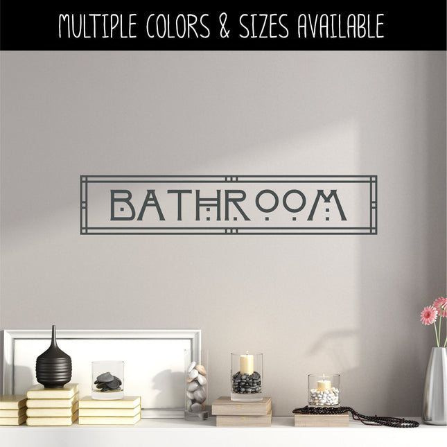 Craftsman/Arts and CraftsBathroom Vinyl Decal/Sticker