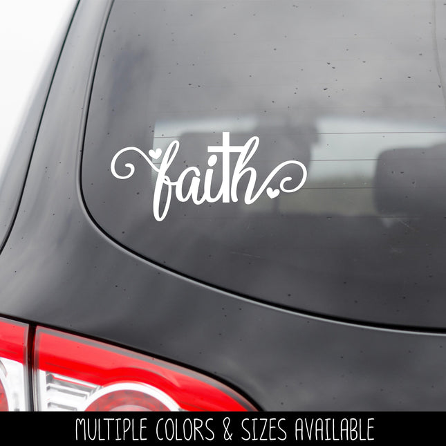 Faith with Cross Vinyl Decal/Sticker