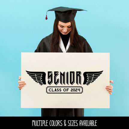 2024 Senior Class of 2024 With Wings Vinyl Decal/Sticker