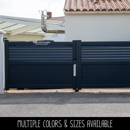 Keep Gate Closed Beware of Dogs Vinyl Decal/Sticker