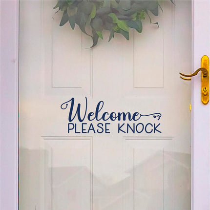 Welcome Please Knock Vinyl Decal/Sticker