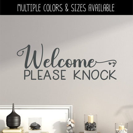 Welcome Please Knock Vinyl Decal/Sticker