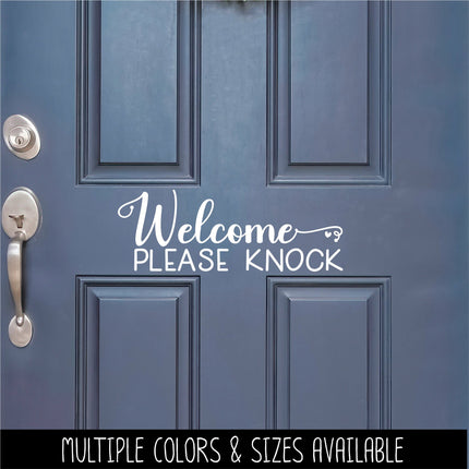 Welcome Please Knock Vinyl Decal/Sticker