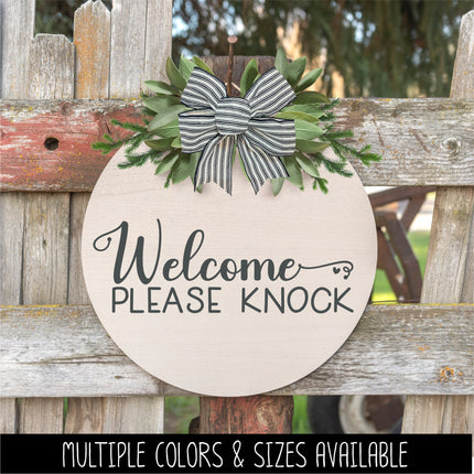 Welcome Please Knock Vinyl Decal/Sticker