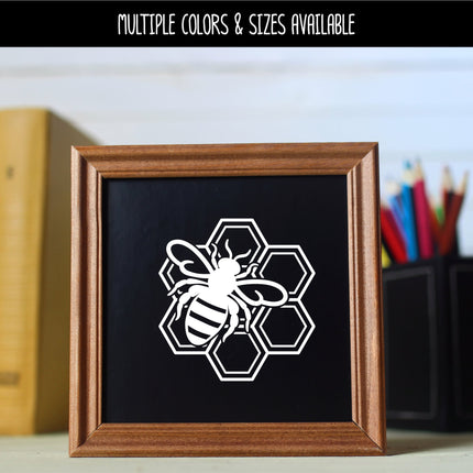 Bumble Bee with Honeycomb Vinyl Decal/Sticker
