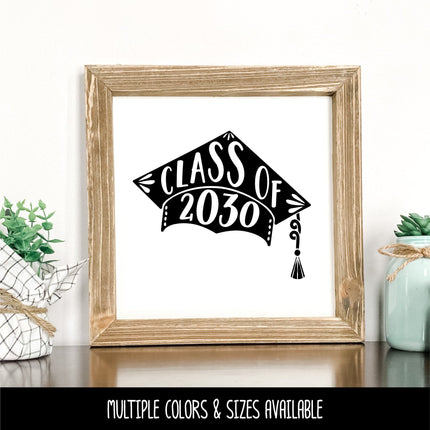 2030 Graduation Cap Vinyl Decal/Sticker