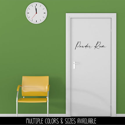 Modern Script Powder Room