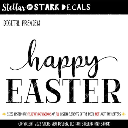 Happy Easter Vinyl Decal/Sticker