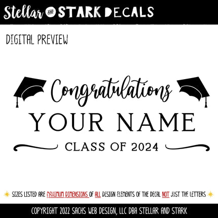 Custom Graduation Announcement Vinyl Decal/Sticker