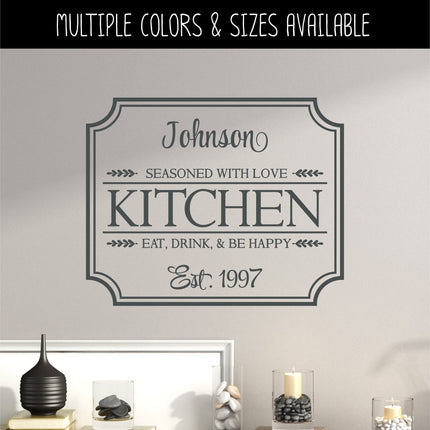Custom Kitchen Vinyl Decal/Sticker