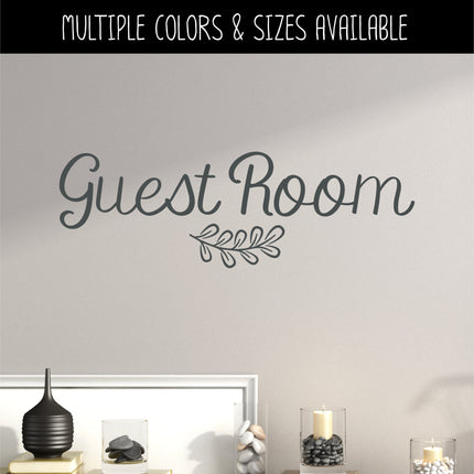 Guest Room with Leaves Vinyl Decal/Sticker